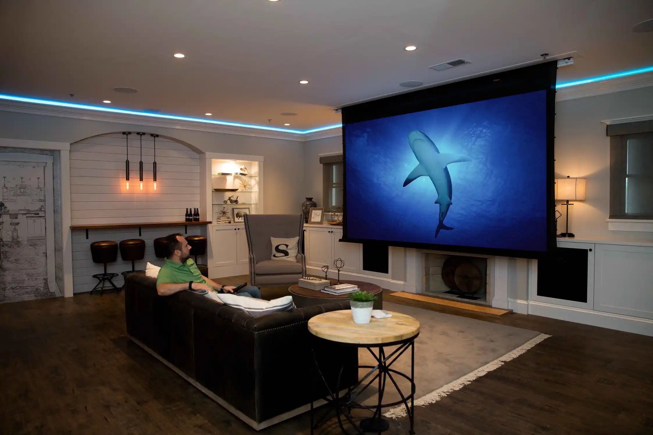 Living room with TV